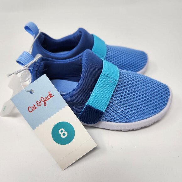 Cat & Jack Vibrant Blue Kids Sneakers - Picture 1 of 8